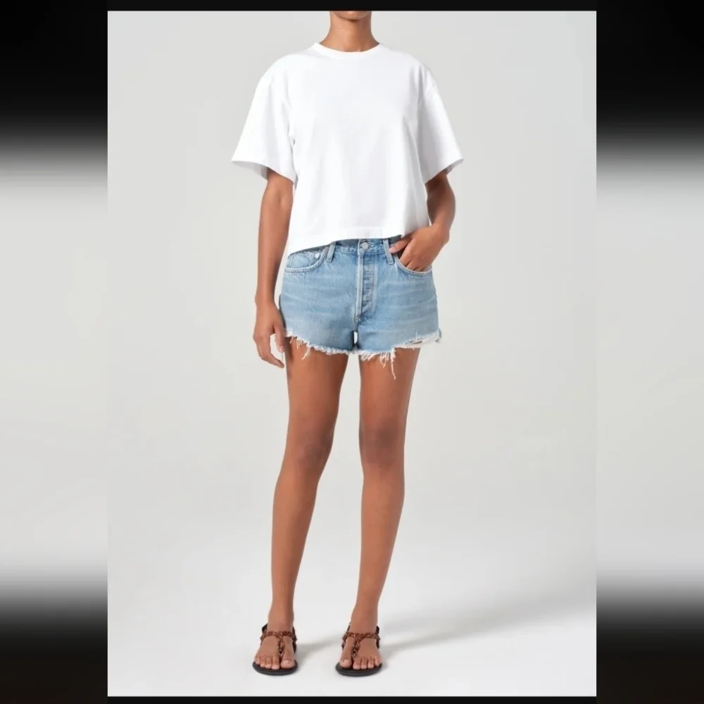 Agolde Parker Vintage Cut Off Short In Animate